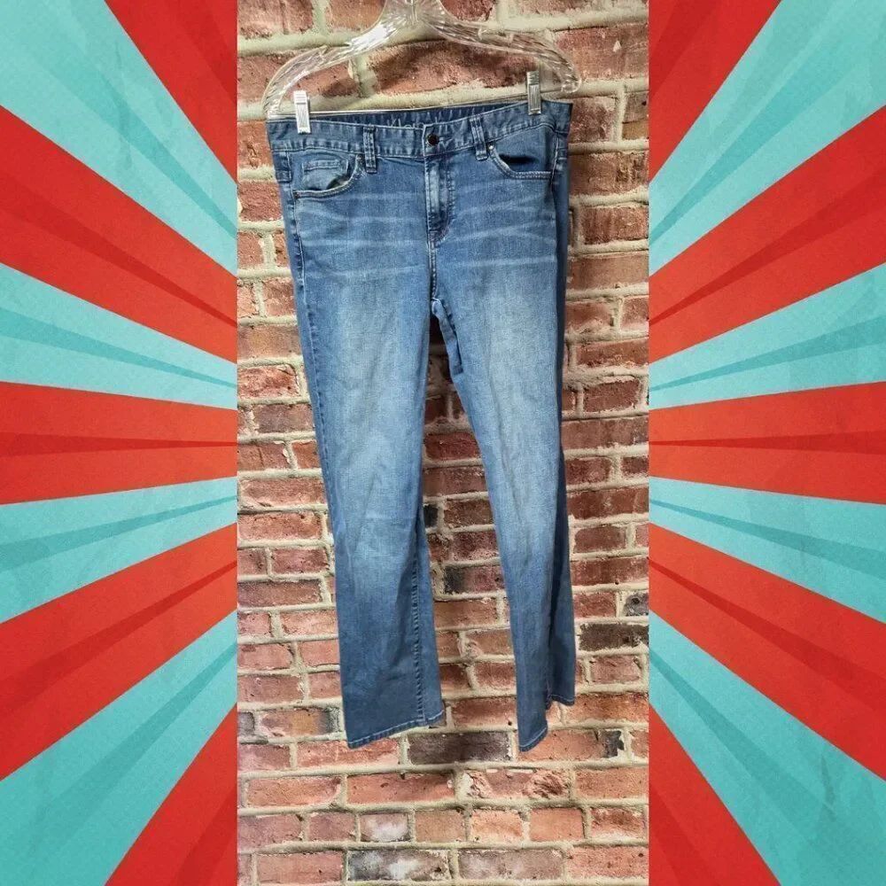 Calvin Klein Women's Mid Rise Straight‎ Leg Jeans | Size 30/10 Blue Denim 34"